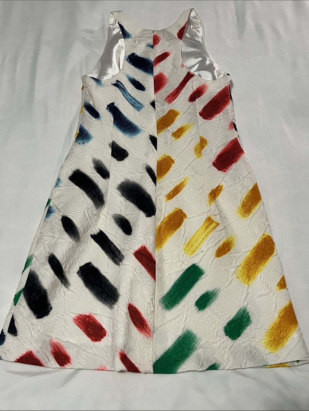 Milly Couture Brushstroke/Shimmer A-Line Racerback Shift Dress - Picture 2 of 5
